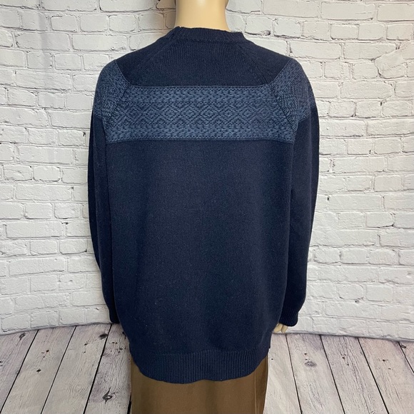NWT New Progetto Uomo Navy Wool Cashmere Sweater Size L Made in Italy - Picture 3 of 11
